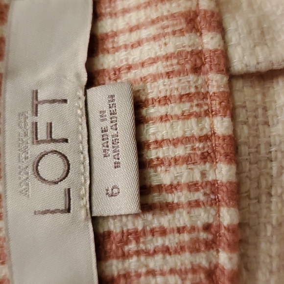 Loft Geometric Cotton Skirt Size 6 - Picture 6 of 7